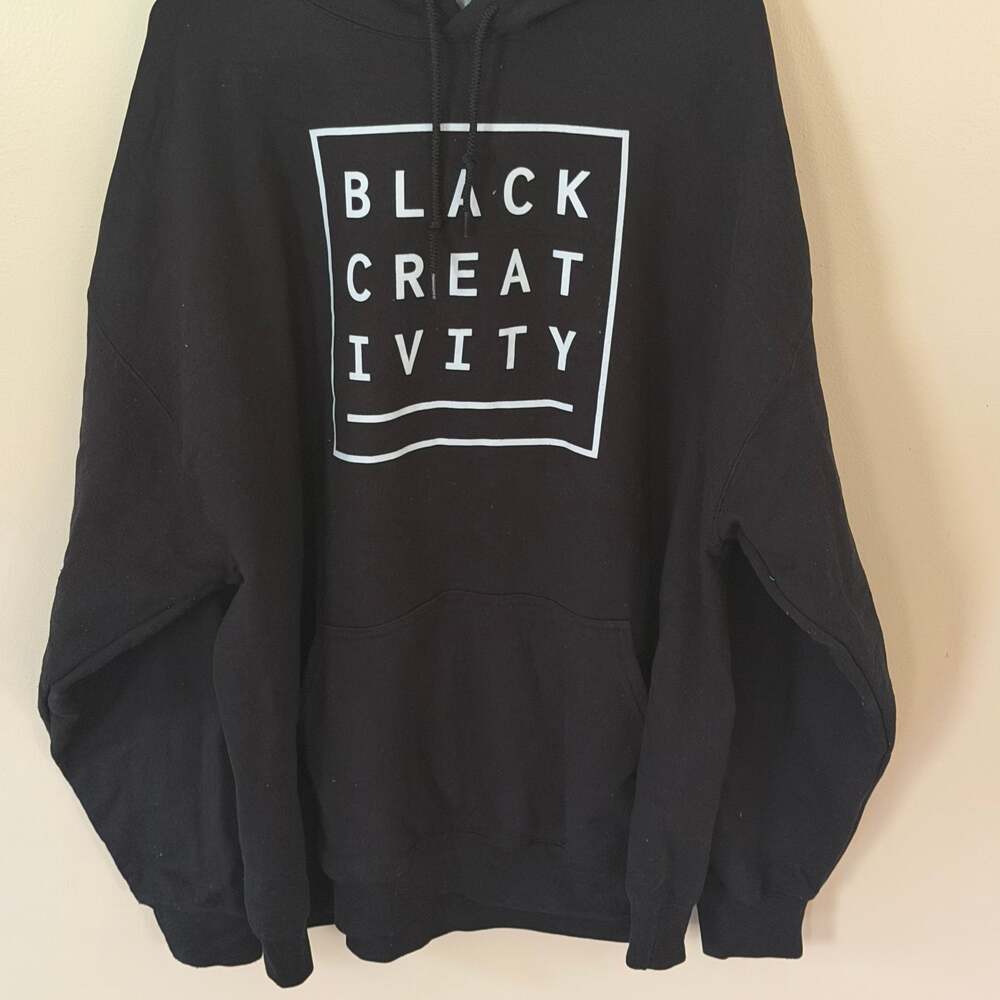 Black creativity hooded sweatshirt size 2XL